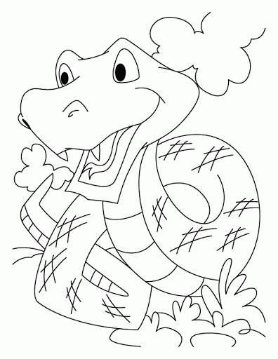 Simple anaconda coloring book